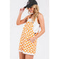 GAME DAY CHECKERED ROMPER BIB OVERALLS