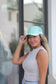 Solid High Ponytail Hat with Mesh, Mint