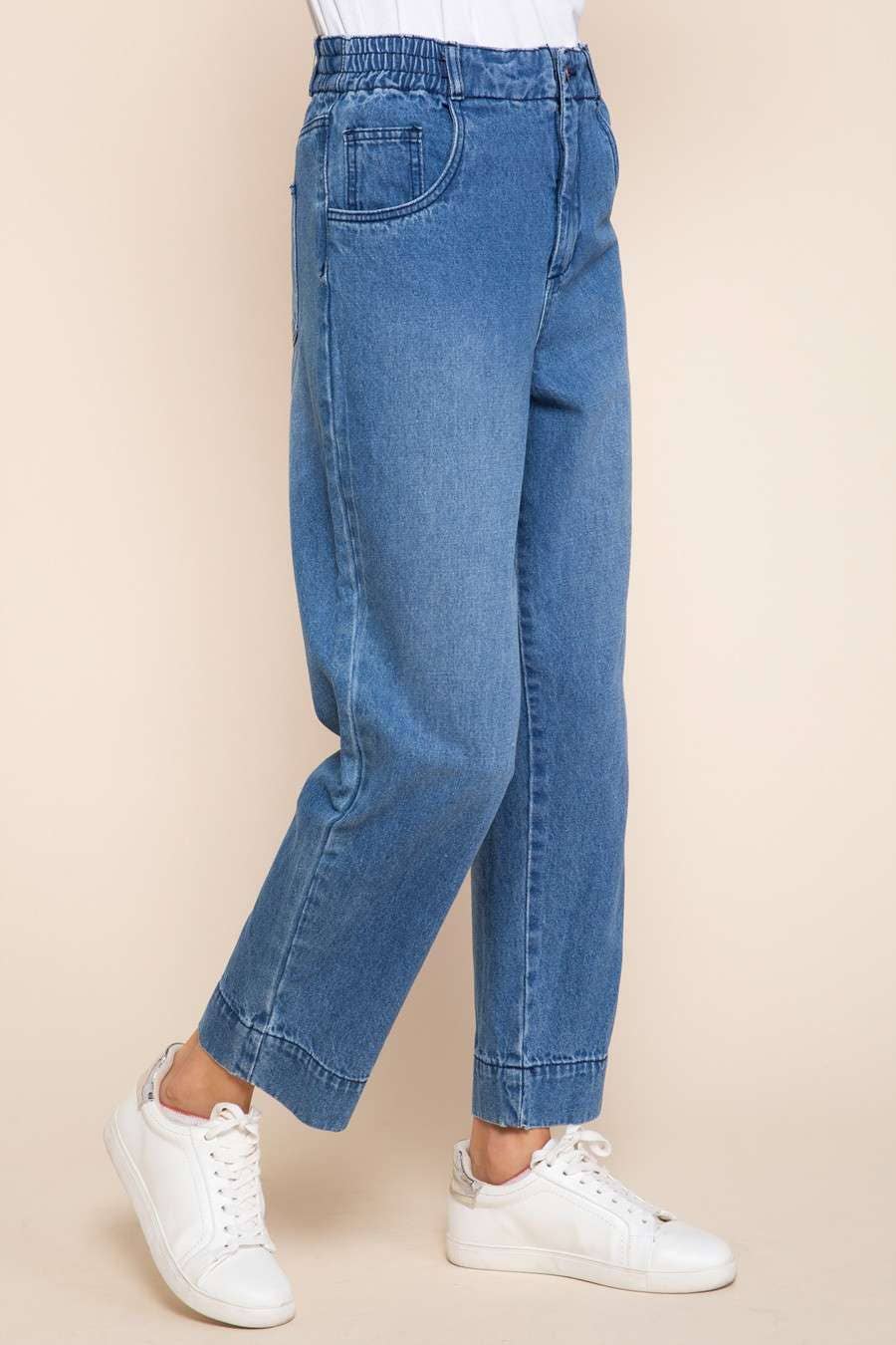 Denim Boyfriend Fit Pants
