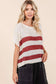 Striped Short Sleeve Sweater