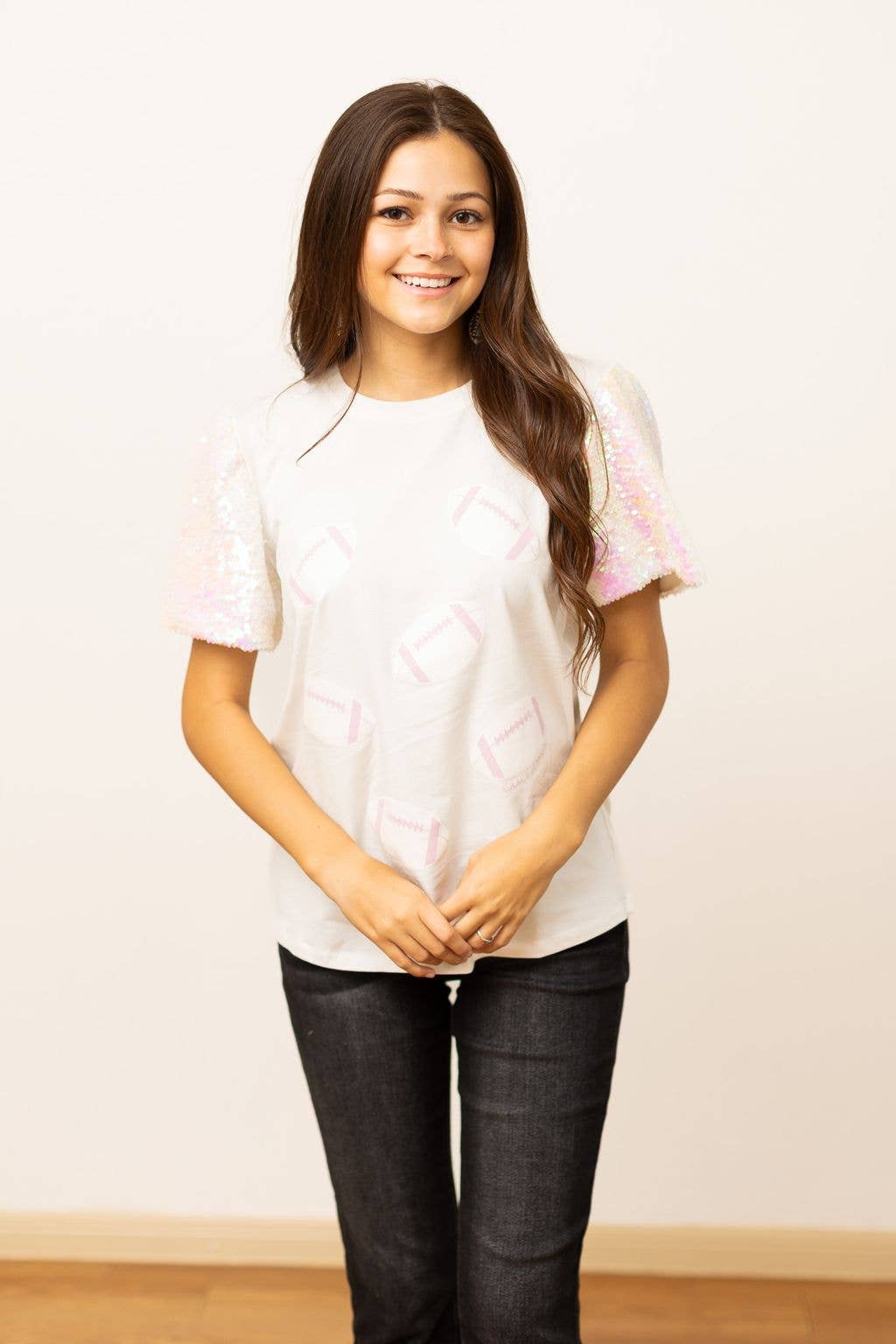 Footballs on Princess Top
