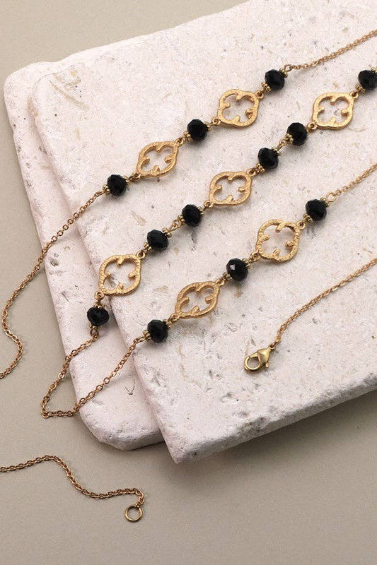 Clover Bead Long Necklace