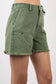 Washed Denim Shorts with Raw Edge Detail