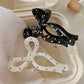 Polka Dot Bow Hair Claw Clips