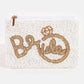 Bride And Ring Themed Seed Beaded Coin Purse