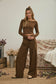 ELASTIC WAIST SIDE PANEL KNIT LOUNGE PANTS