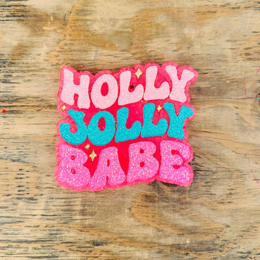 Christmas Holly Jolly Babe Car Freshie