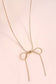 Snack Chain Bow Pendant Necklace