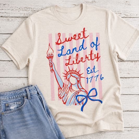 July 4th Sweet Land Of Liberty Graphic Tee