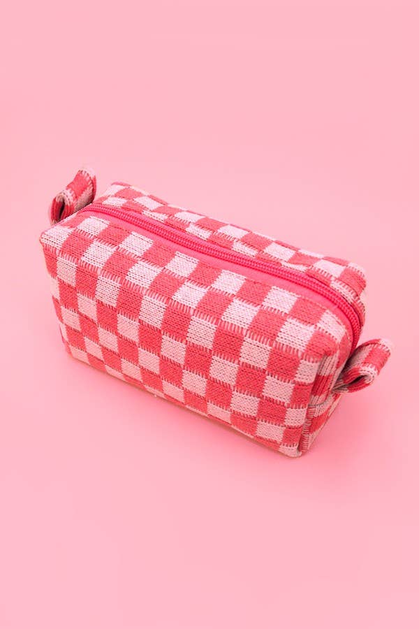 Checker Cosmetic Pouch