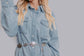 Studded Pearl Snap Shirt Dress