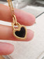 Double-Sided Black & White Heart Necklace