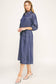 CHLOE CHAMBRAY BUTTON-DOWN MIDI DRESS