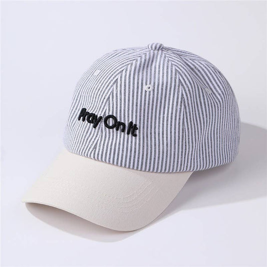 "Pray On It" Stripe Baseball Cap