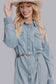 Studded Pearl Snap Shirt Dress