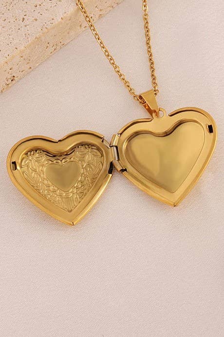18K STAINLESS STEEL TARNISH FREE LOCKET NECKLACE