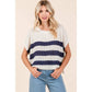 Striped Short Sleeve Sweater