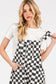 GAME DAY CHECKERED ROMPER BIB OVERALLS