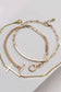 Trio Bar Cross Bracelet