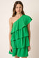 One Shoulder Tier Detail Dress