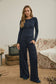 ELASTIC WAIST SIDE PANEL KNIT LOUNGE PANTS