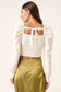 Square Neck Puff Sleeve Crop Top