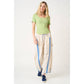 SPORTY STRIPE NYLON PULL ON BARREL LEG PANTS