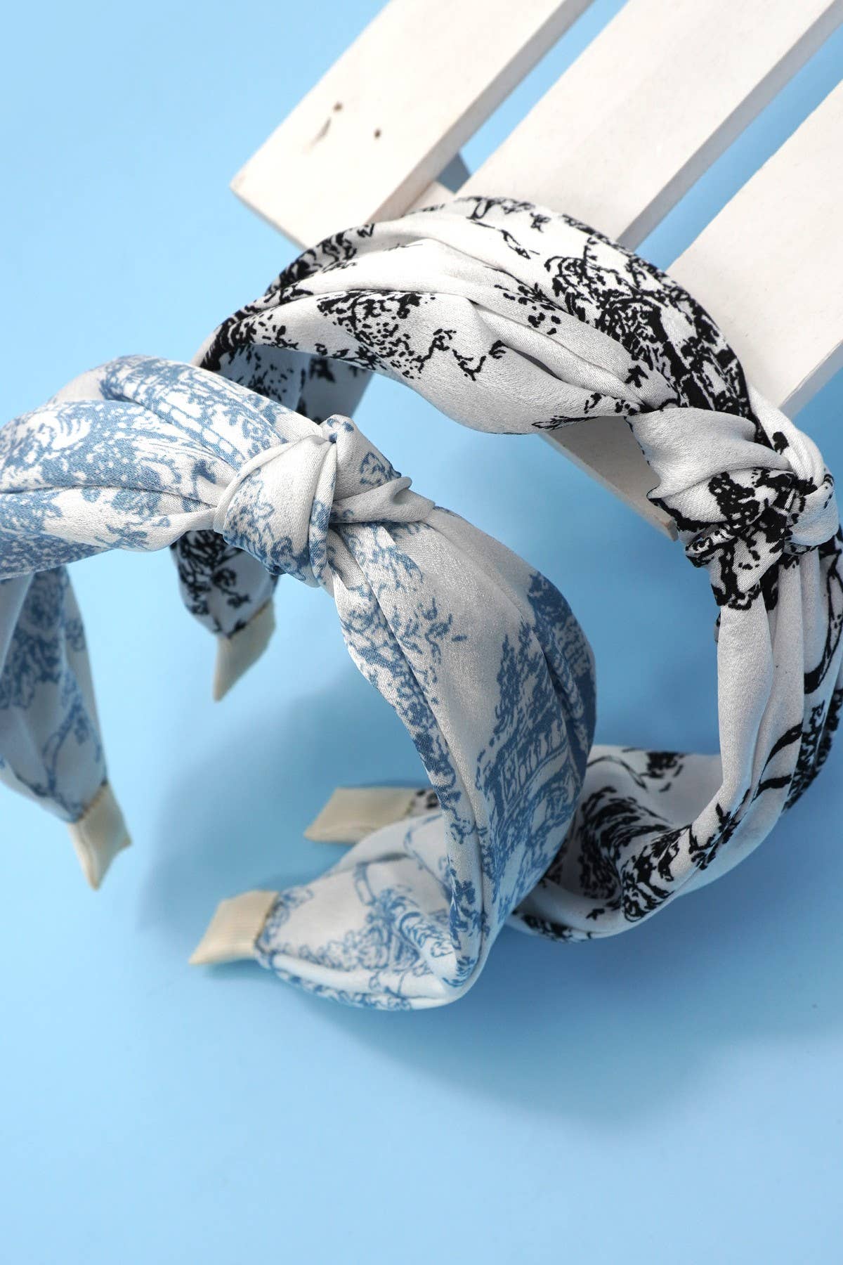 FLORAL TOILE PATTERN VINTAGE HAIR BAND BANGS