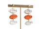 Orange and White Earrings | Football, Game Day, Jewelry