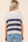 Striped Short Sleeve Sweater