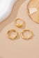 Multi-Band Statement Modern Stacked Wave Ring