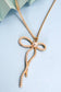 Pearl Bow Pendant Necklace