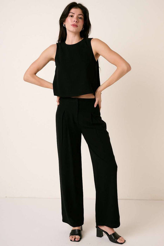 Linen Pleated Pant Set