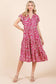 Abstract Print Ruffe Tier Dress