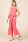 Linen Ruffle Tank Top and Pant Set