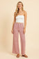 High-Rise Wide-Leg Railroad Stripe Pants