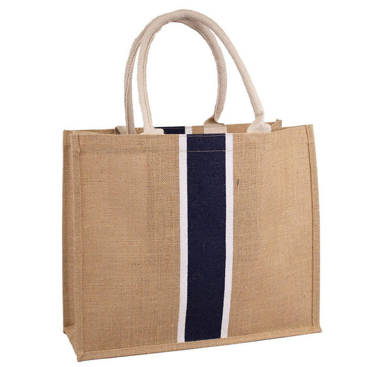 Fleming Tote   Natural/Navy   16x13.5x5.5