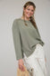 OLIVE RIBBED LONG SLEEVE KNIT TOP
