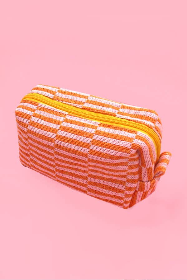 Checker Cosmetic Pouch