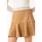 Suede High Wasted Mini Skort