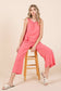 Linen Ruffle Tank Top and Pant Set
