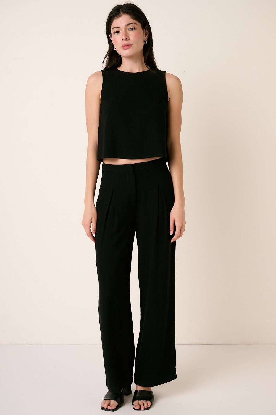 Linen Pleated Pant Set