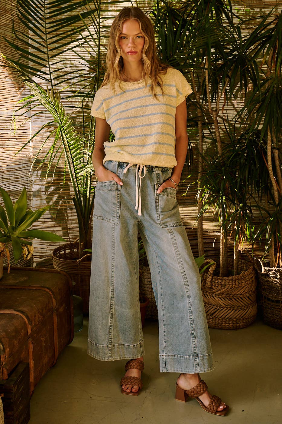 Strip Sleeve Top
