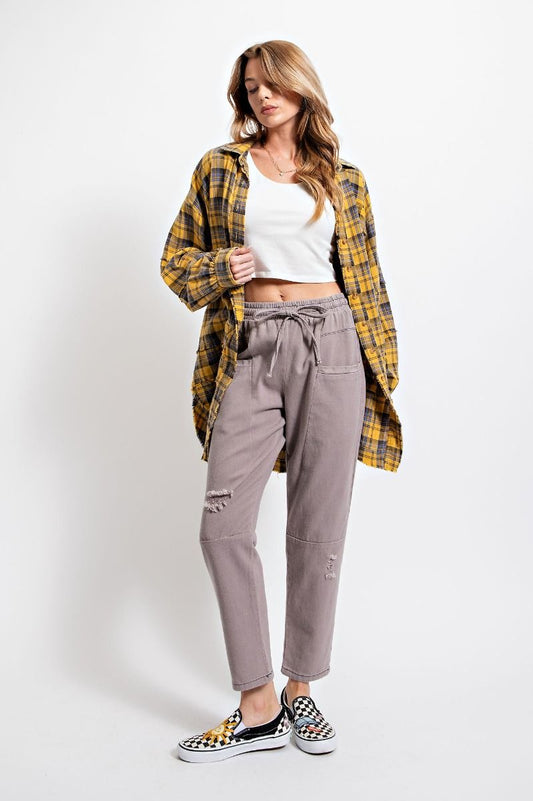Lilac Tie-Waisted Pants