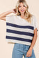 Striped Short Sleeve Sweater
