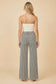 High-Rise Wide-Leg Railroad Stripe Pants