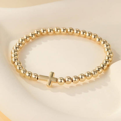 CROSS BALL CHAIN BRACELET
