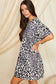 Animal Print Short Sleeve Dress