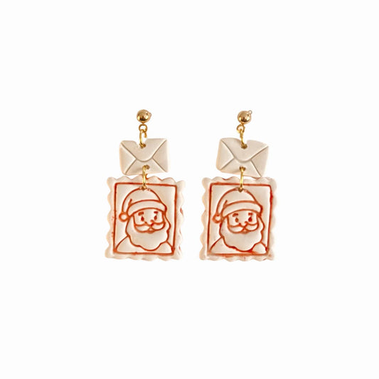 Dear Santa Letter Earrings | Winter, Santa, Christmas