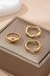 Multi-Band Statement Modern Stacked Wave Ring